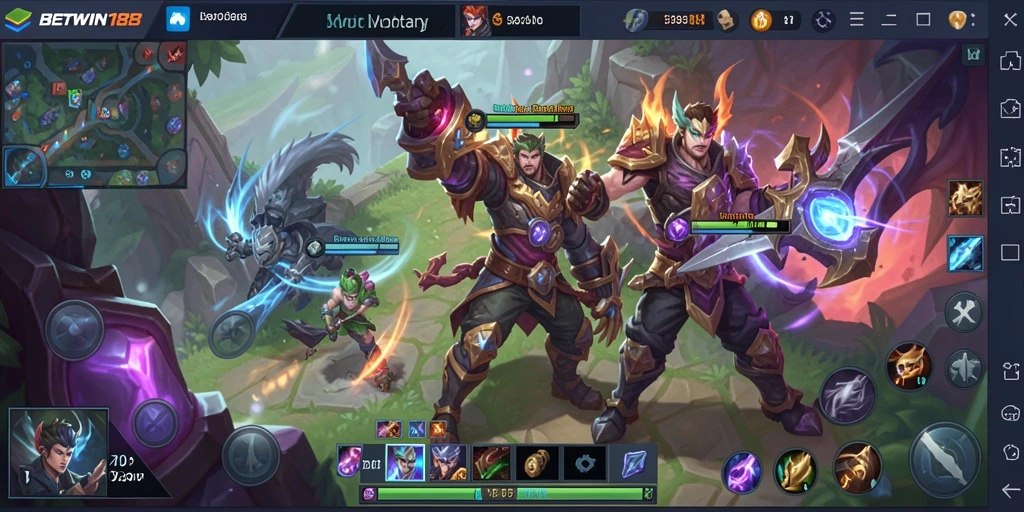 Screenshot gameplay BETWIN188 menampilkan aksi tim berstrategi.