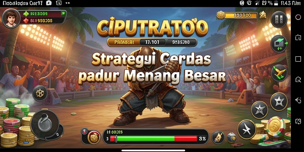 Screenshot gameplay CIPUTRATOTO menampilkan aksi strategi yang mendebarkan.