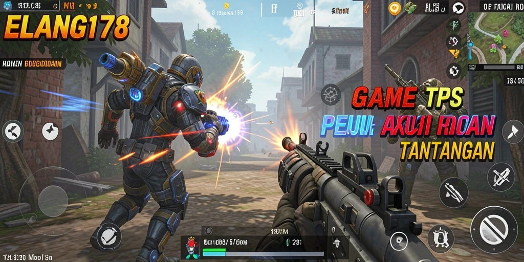 Gameplay seru ELANG178 dengan aksi menembak intens.