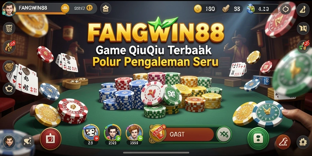 Tampilan gameplay seru dalam FANGWIN88, permainan QiuQiu yang menggembirakan.