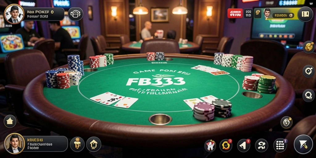 Tampilan gameplay Poker yang seru dan kompetitif di FB333.