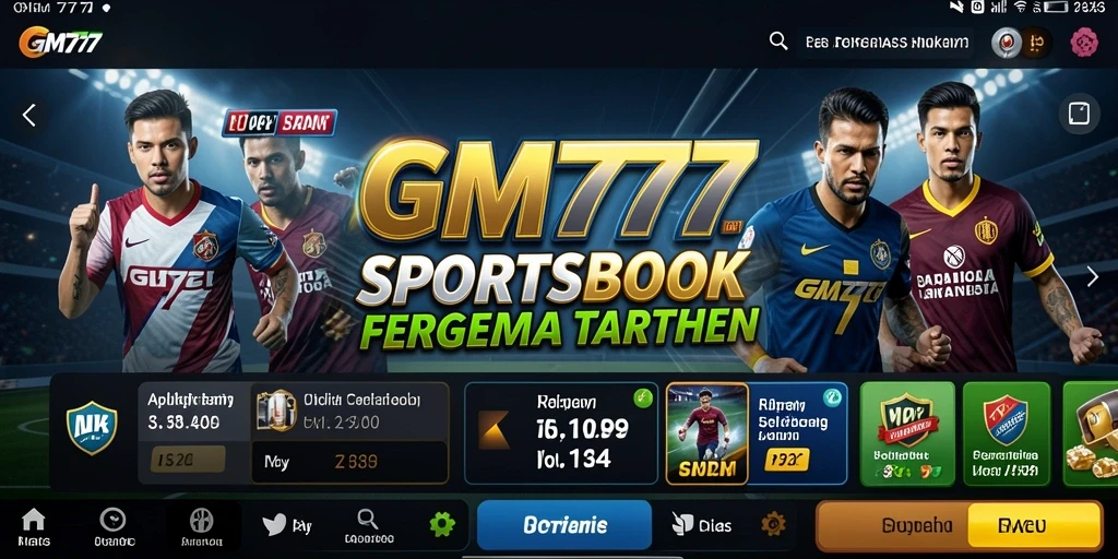 Tampilan screenshot gameplay GM777 saat melakukan taruhan olahraga.