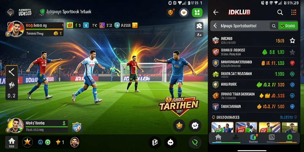Tampilan utama IDKLUB menunjukkan berbagai opsi taruhan olahraga.
