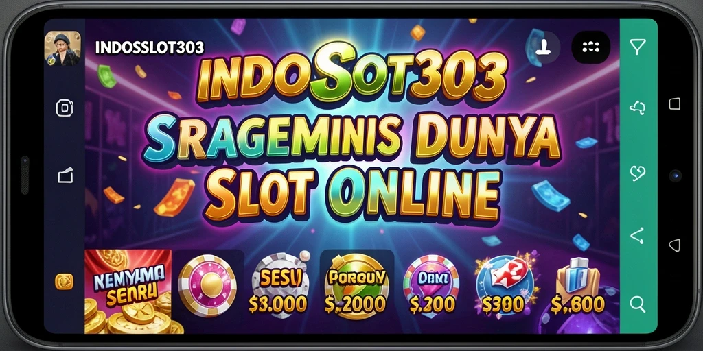 Screenshot INDOSLOT303 menampilkan gameplay slot yang menarik dan dinamis.