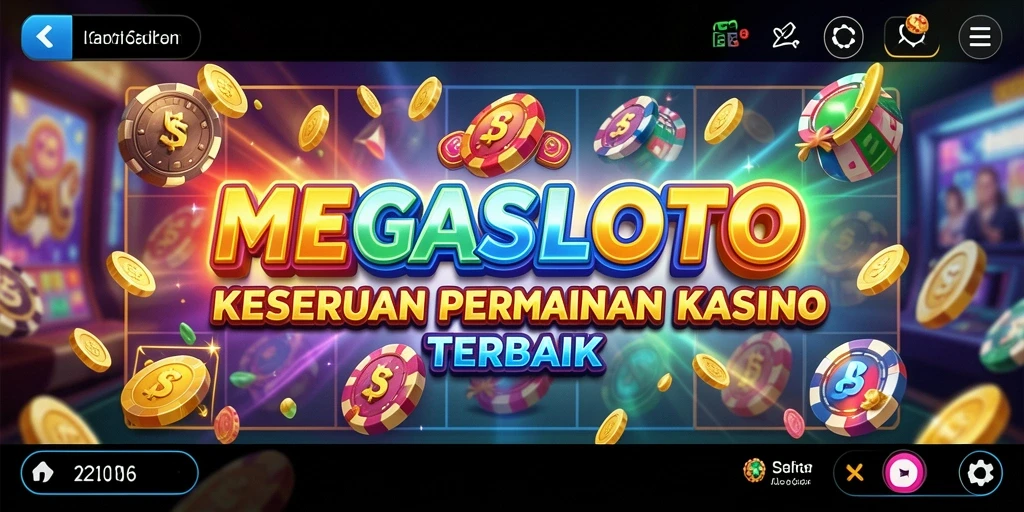 Tampilan seru gameplay MEGASLOTO yang menampilkan berbagai slot menarik.