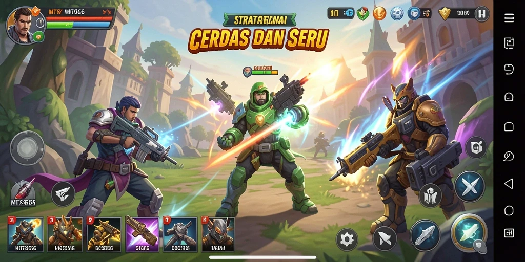 Tampilan gameplay MT966 yang strategis dan mendebarkan.