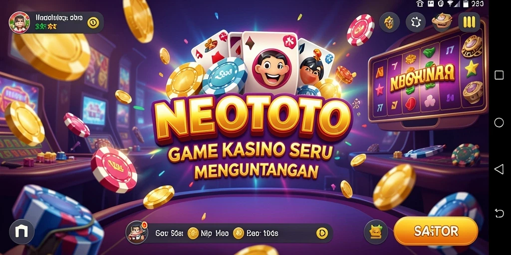 Tampilan gameplay NEOTOTO dengan berbagai pilihan permainan Kasino.