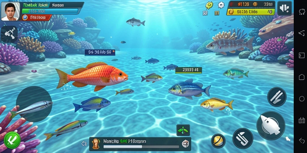 Tampilan menarik dari gameplay Tembak Ikan di OLX128.