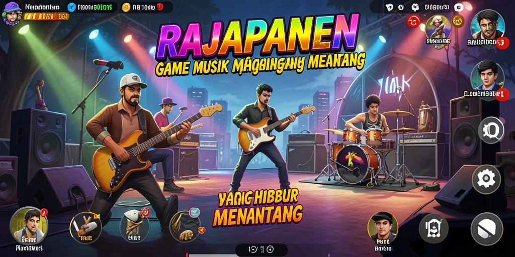 Screenshot gameplay RAJAPANEN menampilkan pemain menikmati musik.