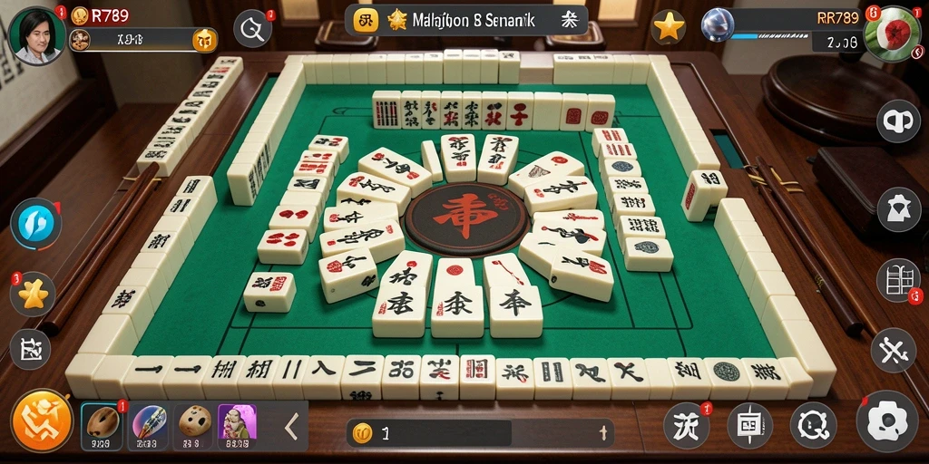 Screenshot gameplay RR789 menunjukkan aksi seru saat mencocokkan ubin Mahjong.