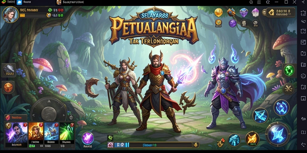 Tangkapan layar SELAYAR88 menampilkan aksi pertarungan epik dalam dunia RPG.