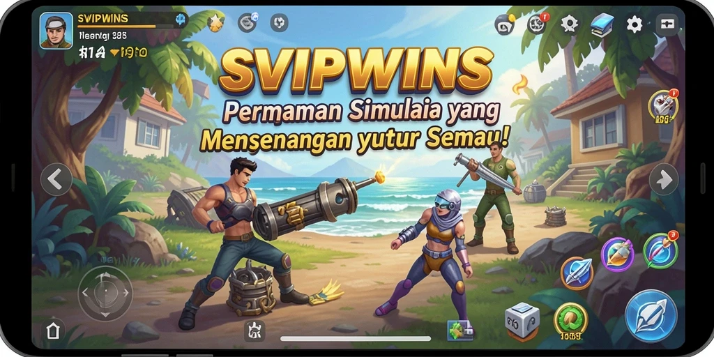 Screenshot gameplay SVIPWINS yang menampilkan keseruan simulasi.